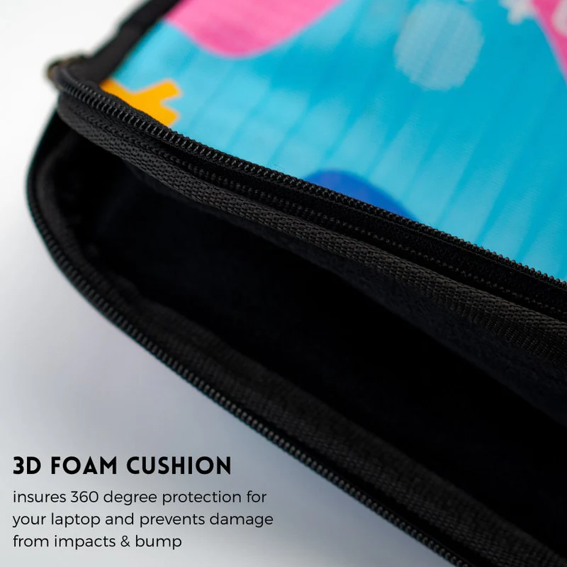 Olive Yellow Abstract Laptop Sleeve - Image 3