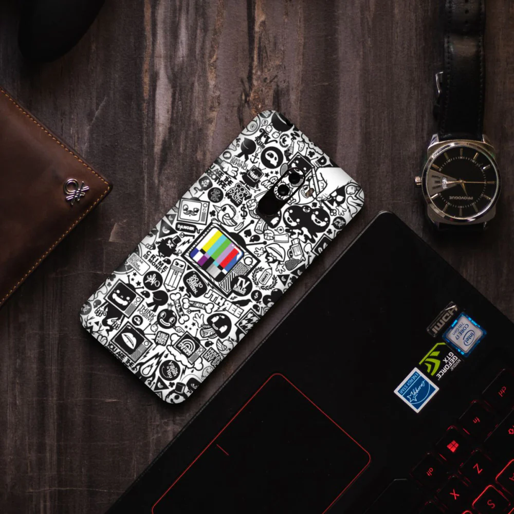 White Abstract Mobile Skin - Image 2