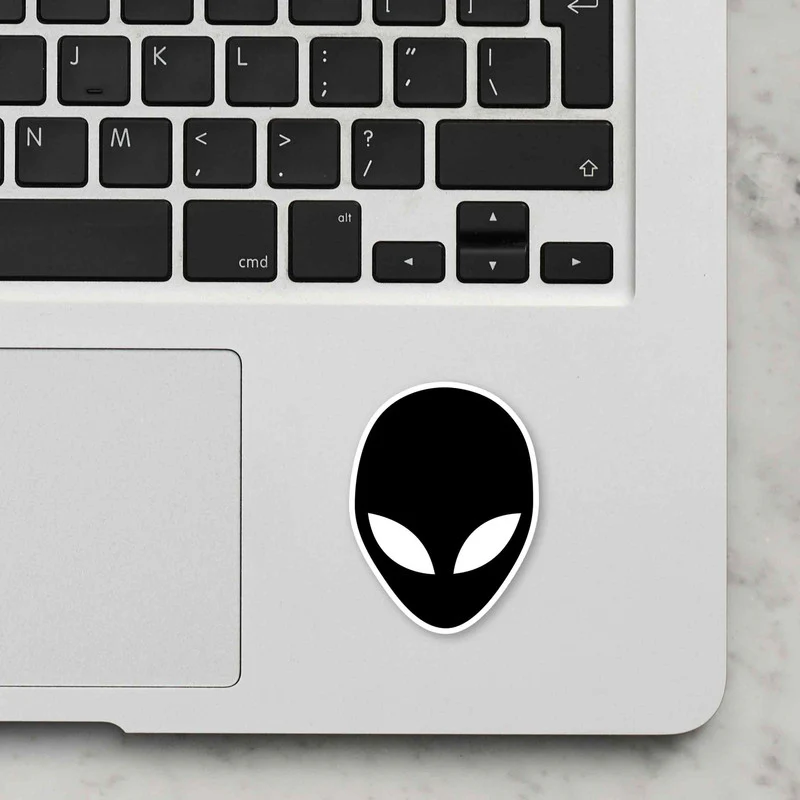 Alien Black Laptop Sticker - Image 2