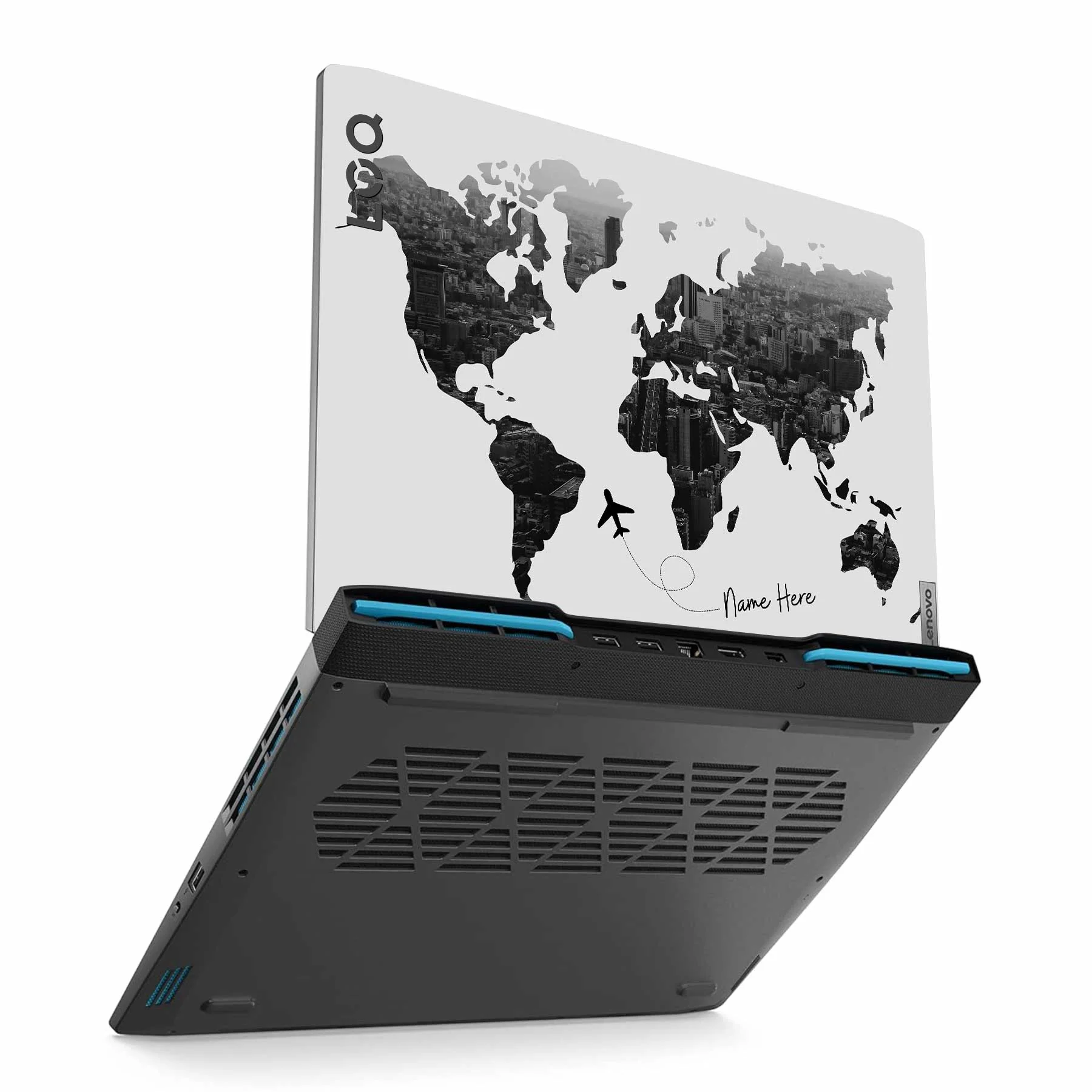 All Over the World Custom Name Lenovo LOQ 2023 Laptop Skin