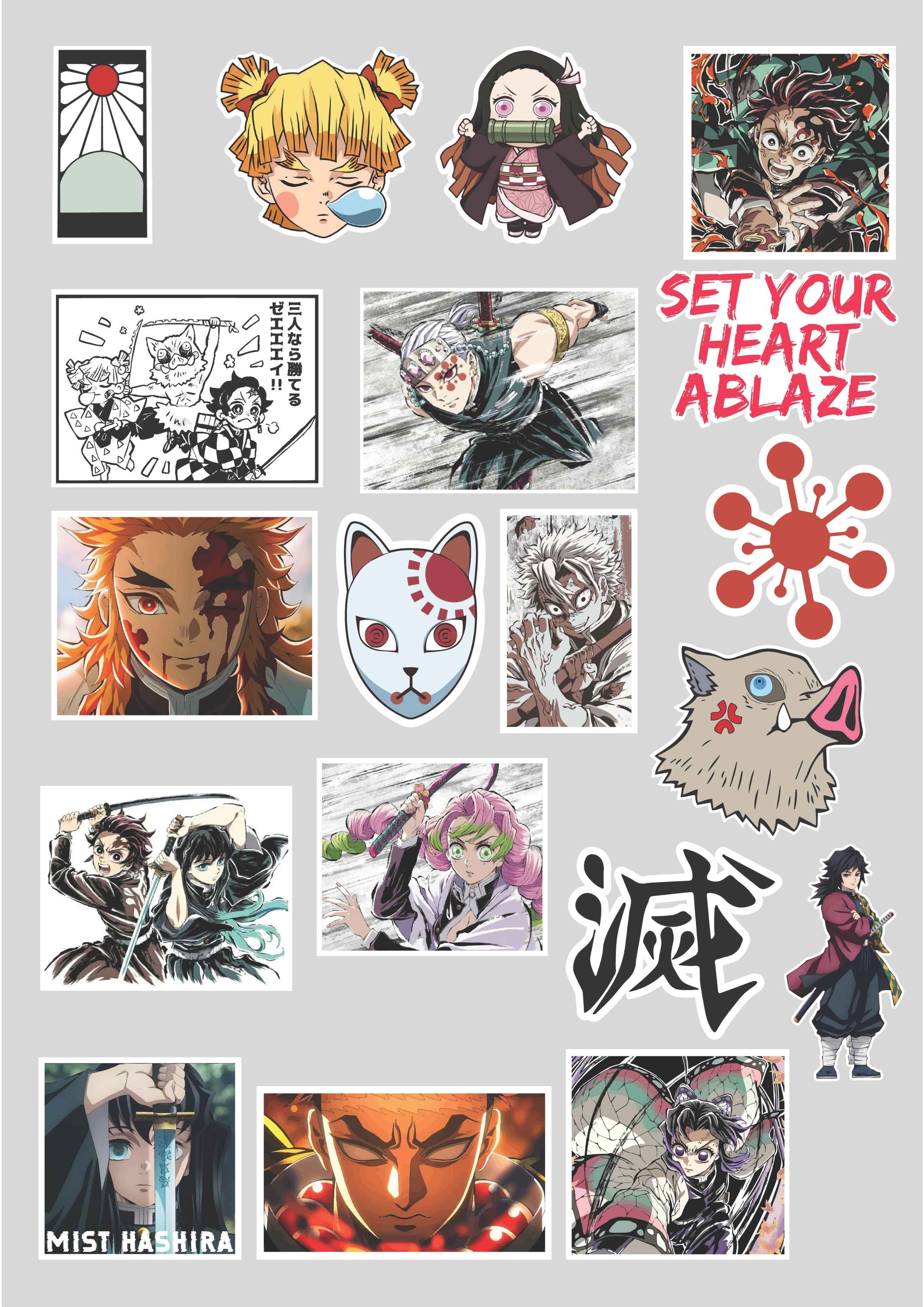 Anime Sticker Pack - Demon Slayer Fan Art