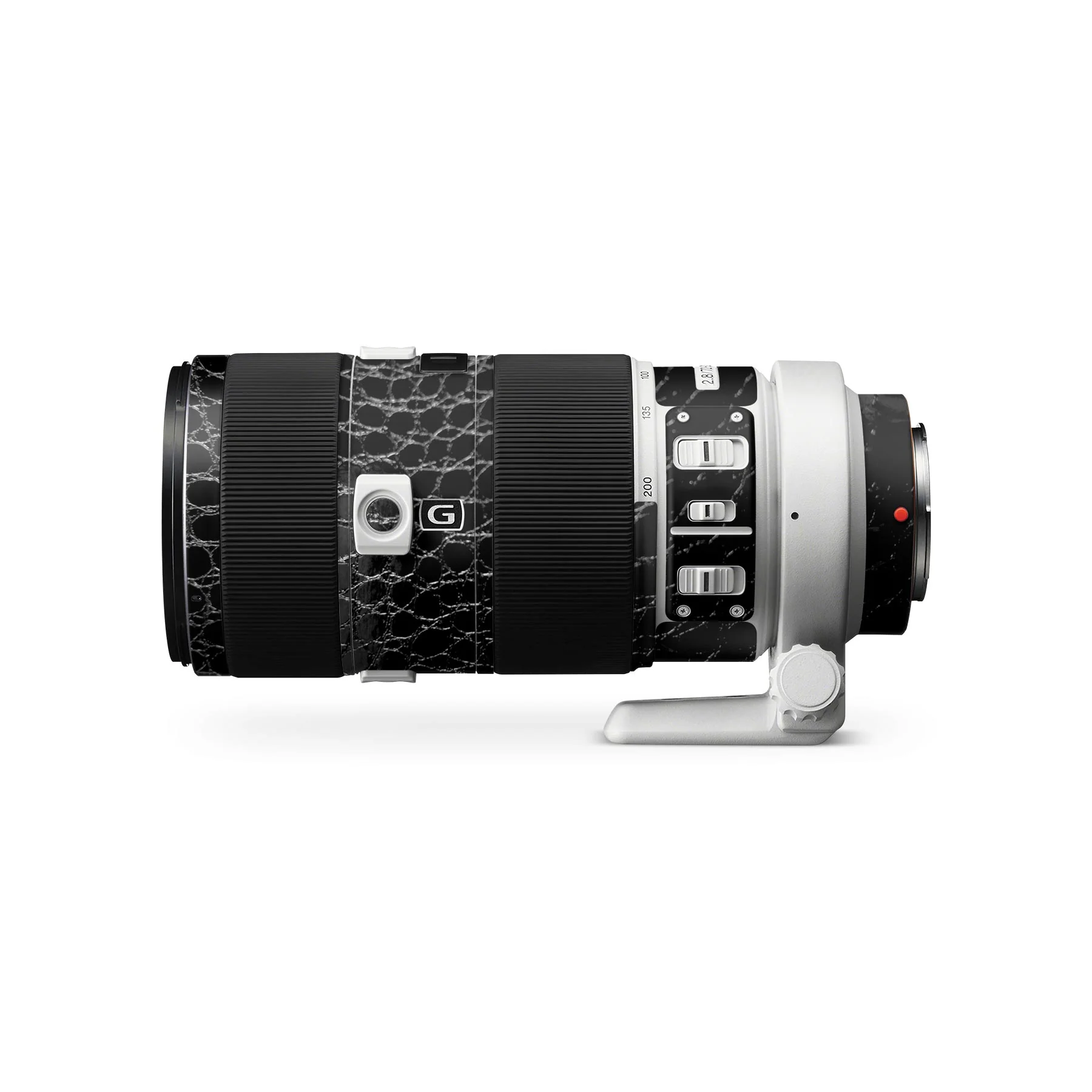 Black Croc Leather Lens Skins - Premium Texture