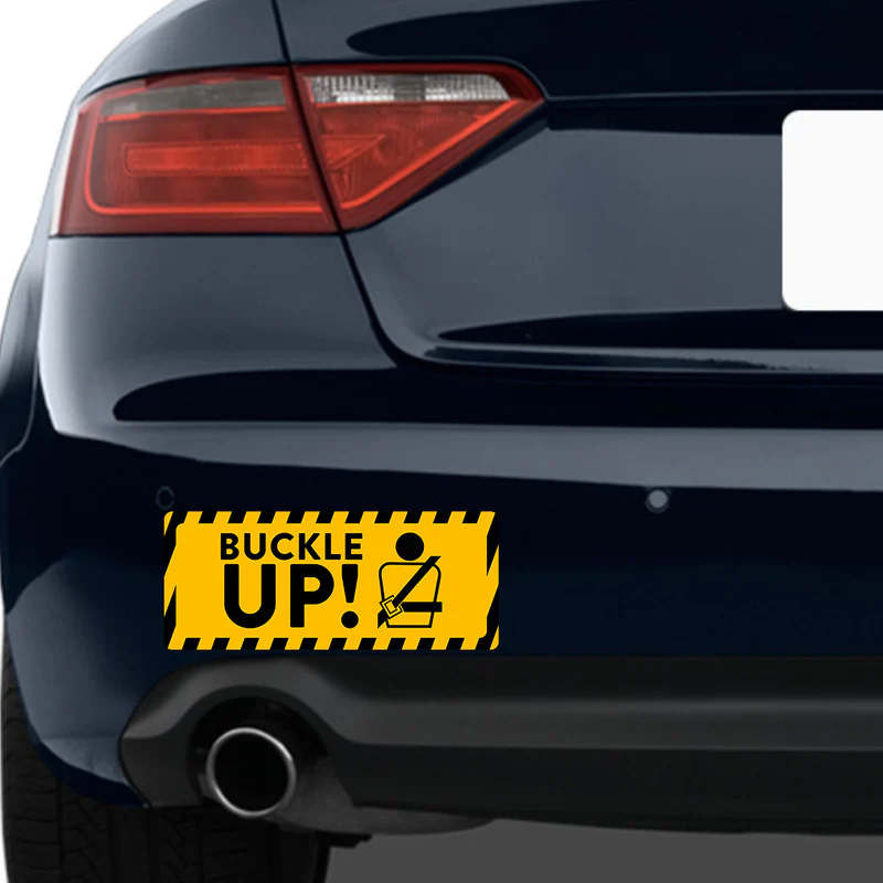 Buckle Up Car Bumper Sticker - Image 2