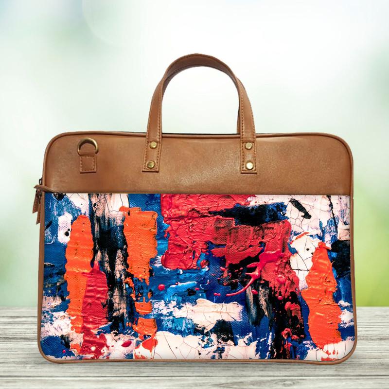 Canvas Painting Classic Laptop Bag - Image 2