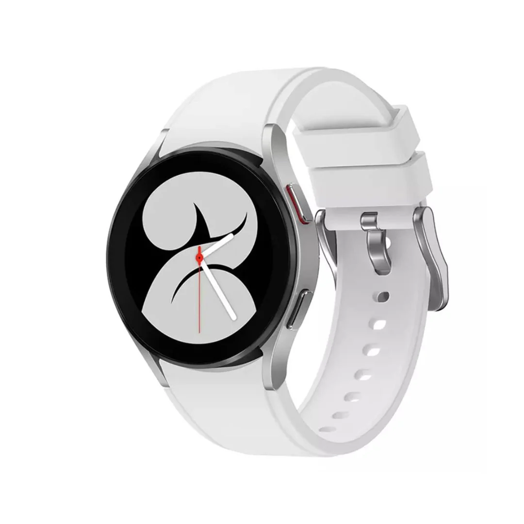 White Silicone Strap -  Compatible for Samsung Galaxy Watch 4 Band & Galaxy Watch 5 Band 44mm 40mm/Watch 5 Pro Bands 45mm/Galaxy Watch 4 Classic Bands 46mm 42mm,20mm - Image 2