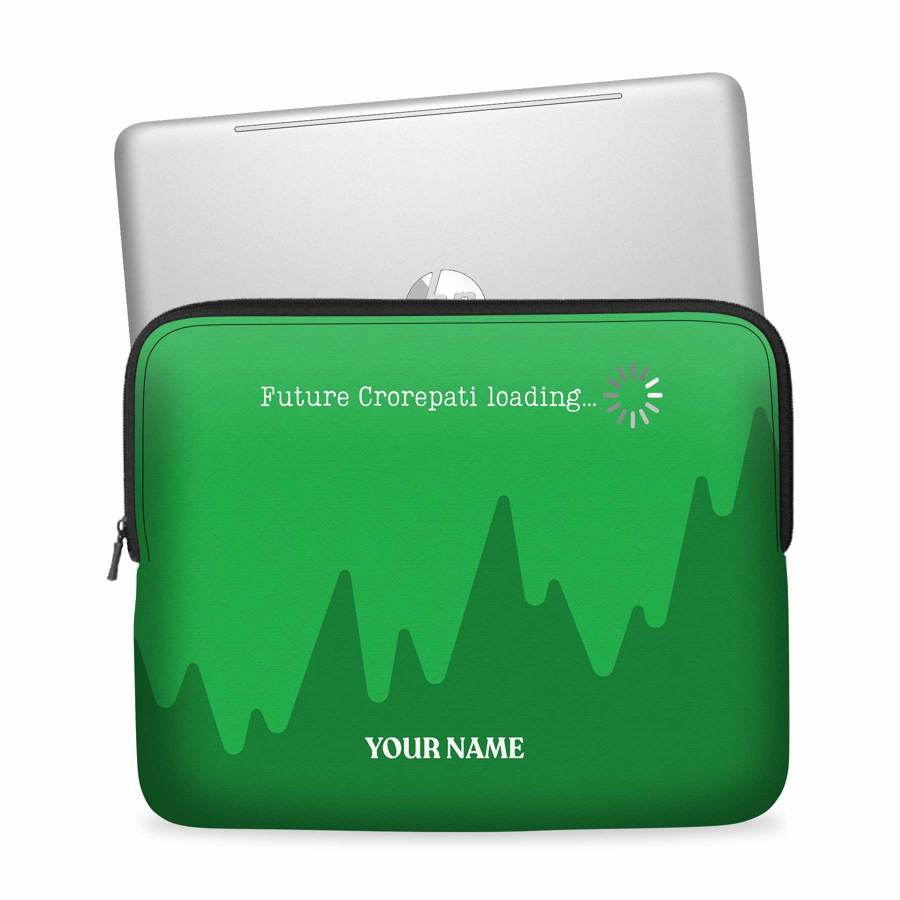 Crorepati Loading Laptop Sleeve - Custom Name