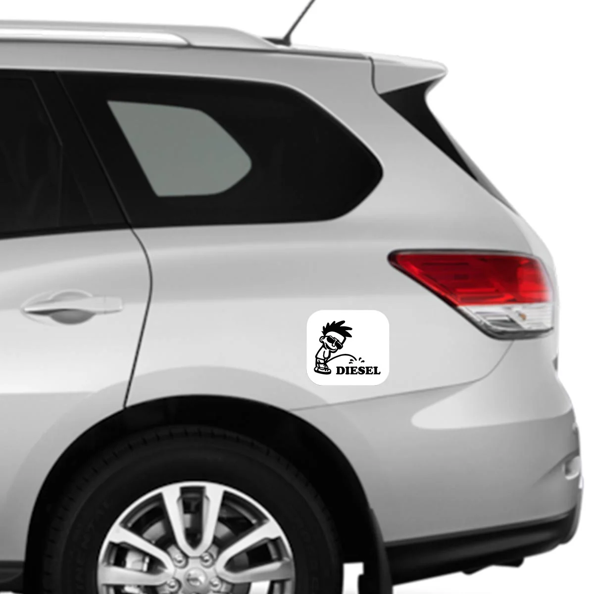 Diesel #8 Square Car Fuel Tank Decal
