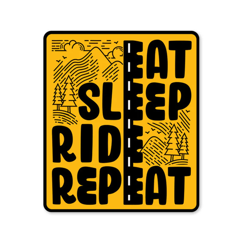 Eat Sleep Ride Repeat Bike Fuel Tank Decal - Image 2