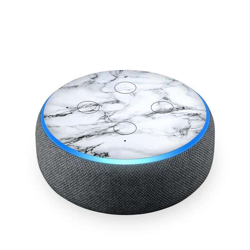 White Marble Skin For Amazon Echodot