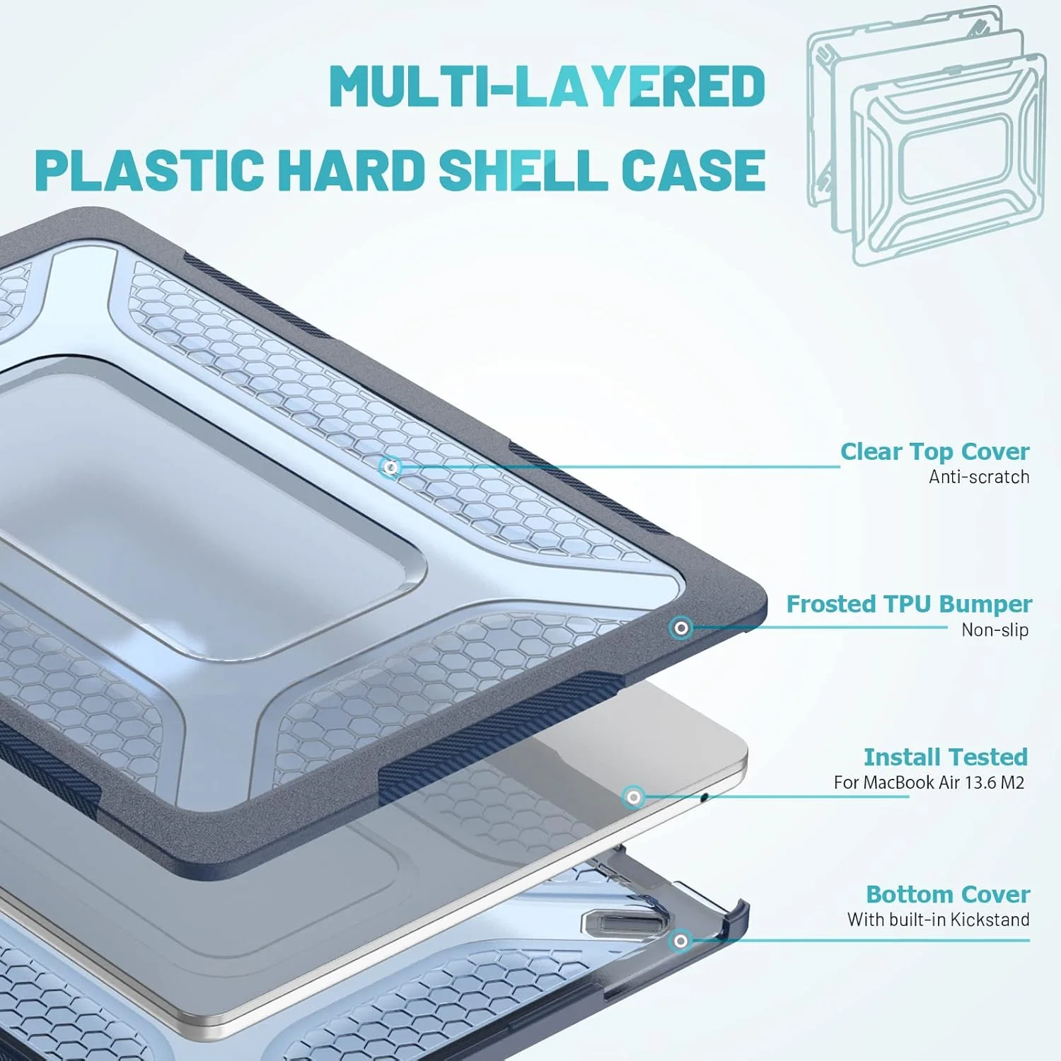 Heavy Duty Honeycomb Hard Shell Case for MacBook - Image 7