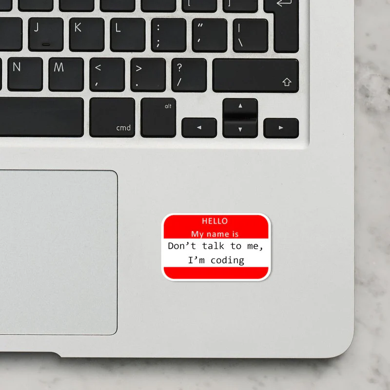 I am Coding Laptop Sticker - Image 2