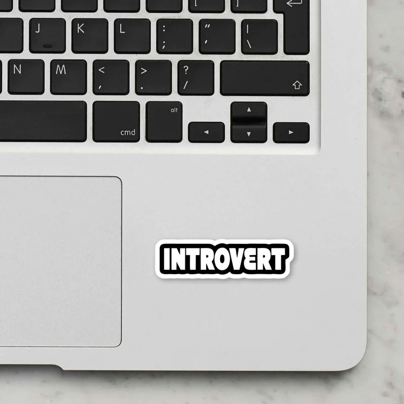 Introvert Laptop Sticker