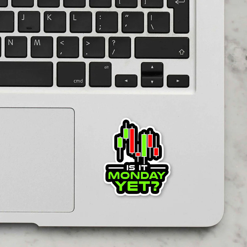 Is It Monday Yet Laptop Sticker - Image 2