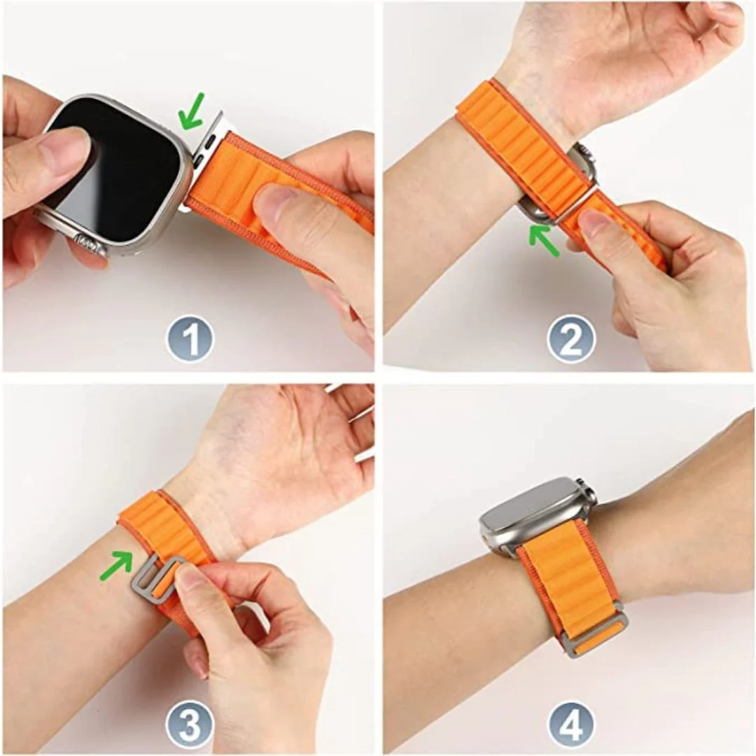 Apple Watch Alpine Loop Strap Orange - 42/44/45/49 MM - Image 4