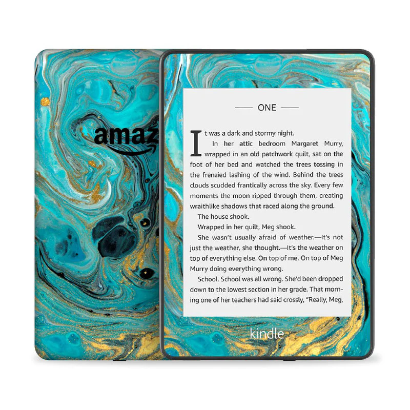 Blue Gold Skin For Kindle