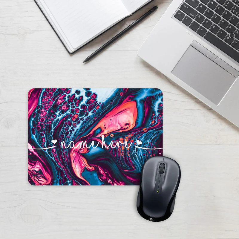 Liquid Psychedelic Mouse Pad - Custom Name - Image 2