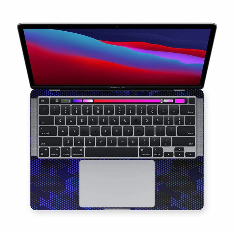 MacBook Matrix Design - Blue 1 Laptop Skins - Image 2
