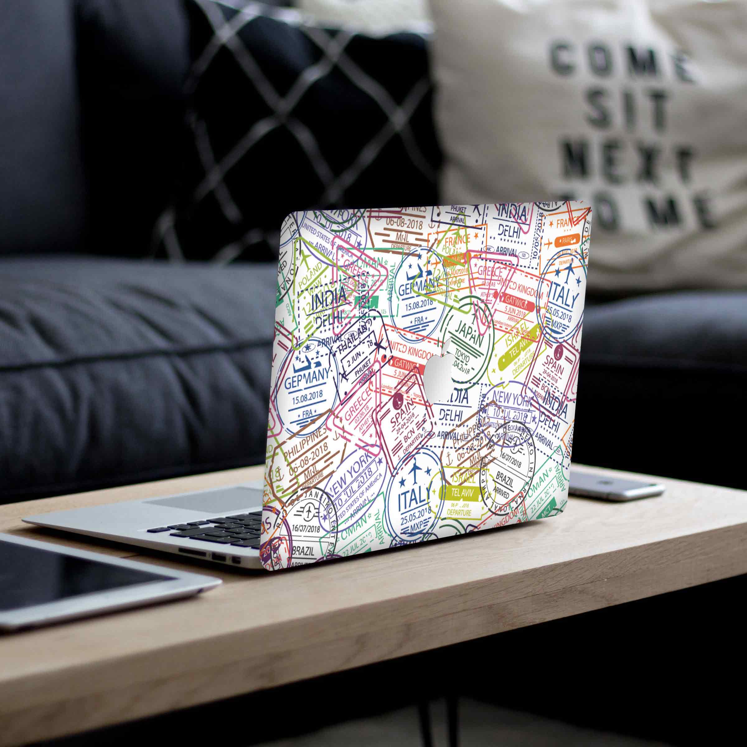 Macbook Travel Stamp Laptop Skins
