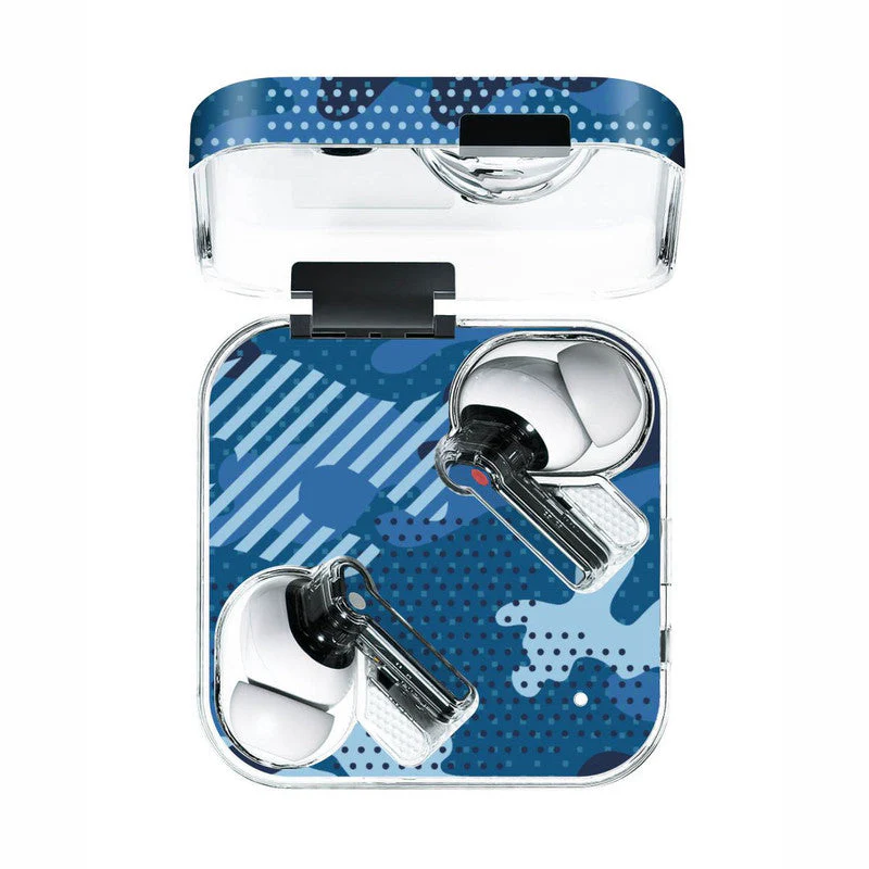 Military Blue Camo Skin Skin - For Nothing Ear 1, 2, CMF