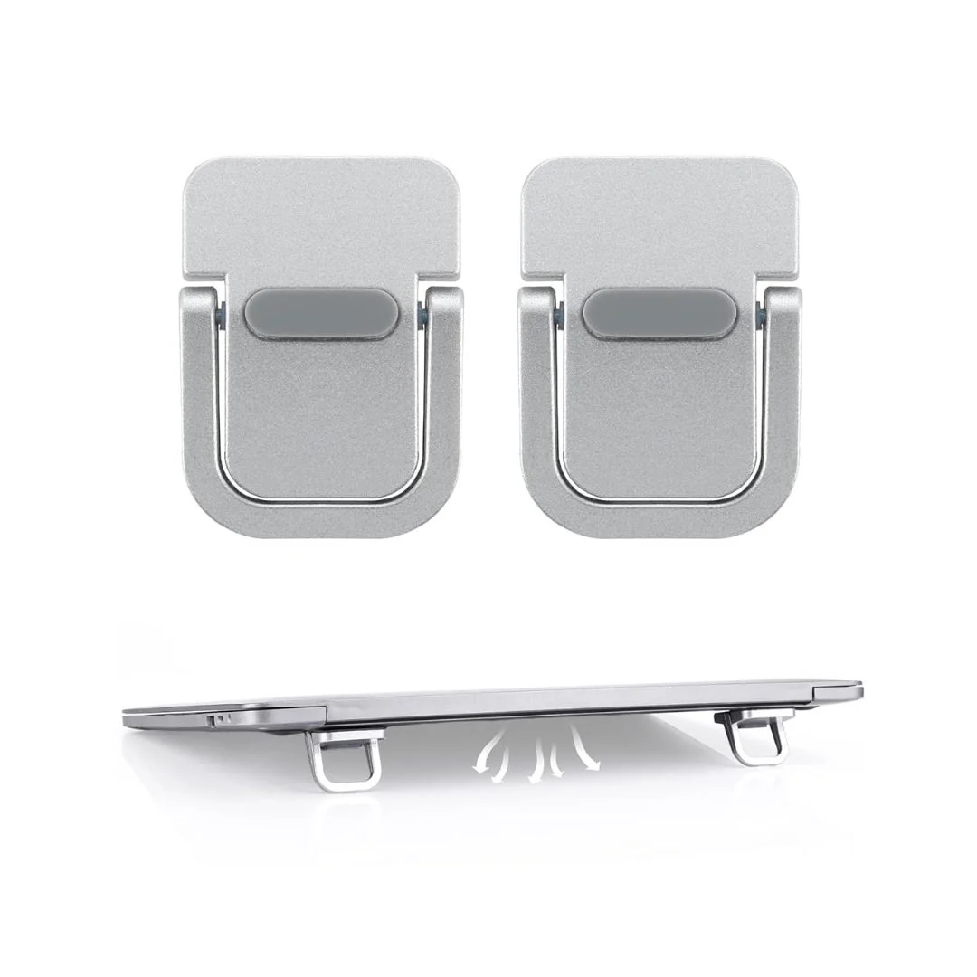 Mini Laptop Riser Stand - 2pc Self-Adhesive Laptop Stand