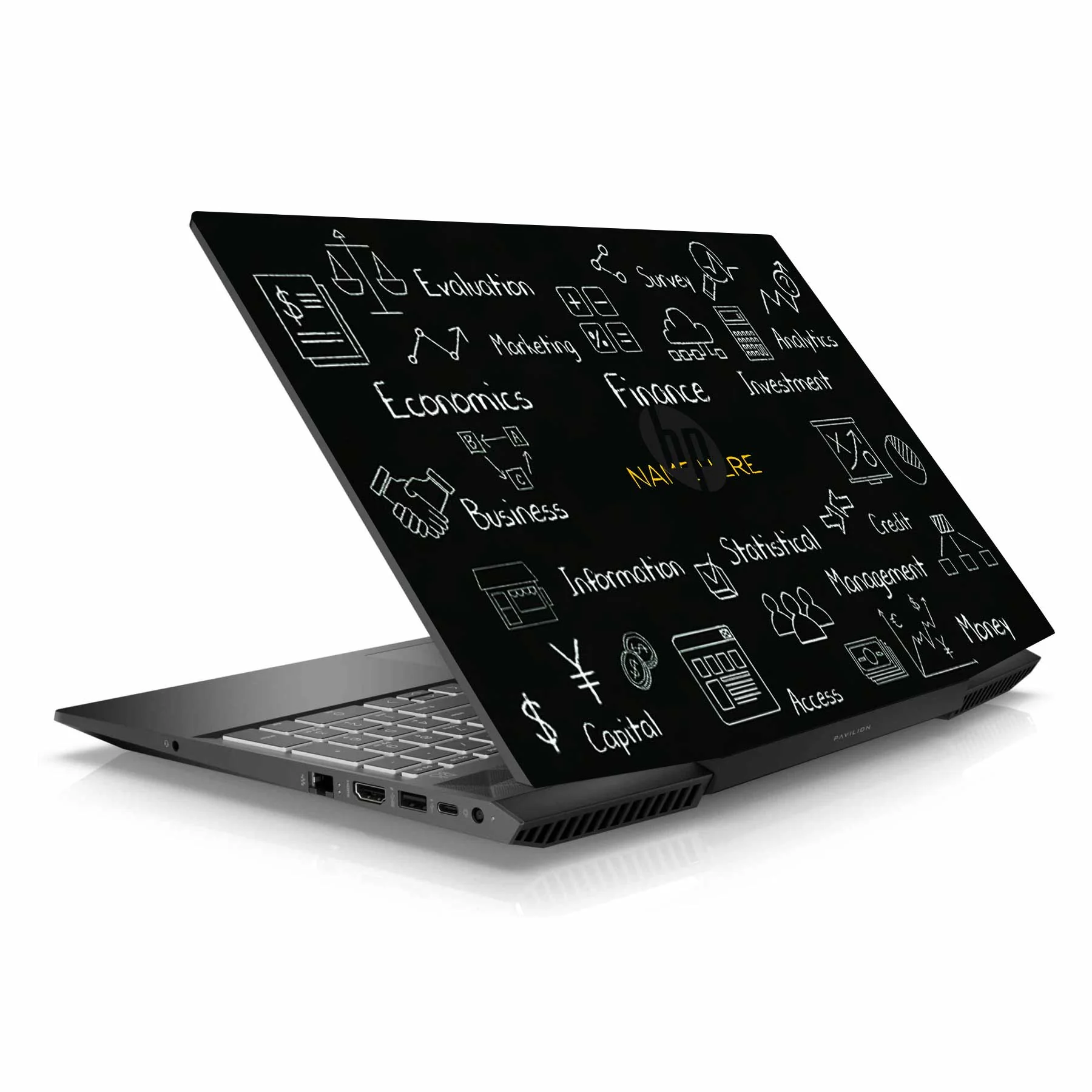 Asset Management Custom Name HP Pavilion Gaming 15 EC Series Laptop Skin