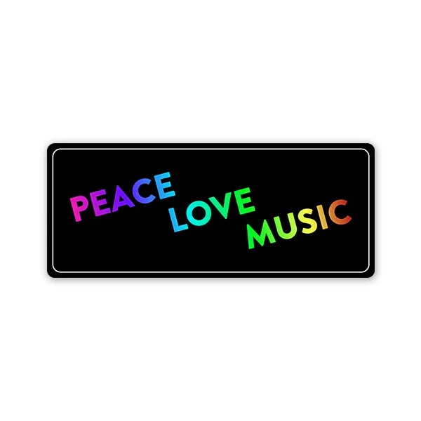 Peace Love Music Car Bumper Sticker