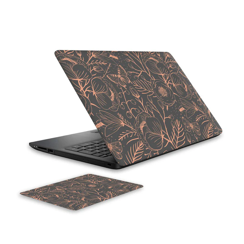 Seamless Floral Laptop Skin and Mouse Pad Combo