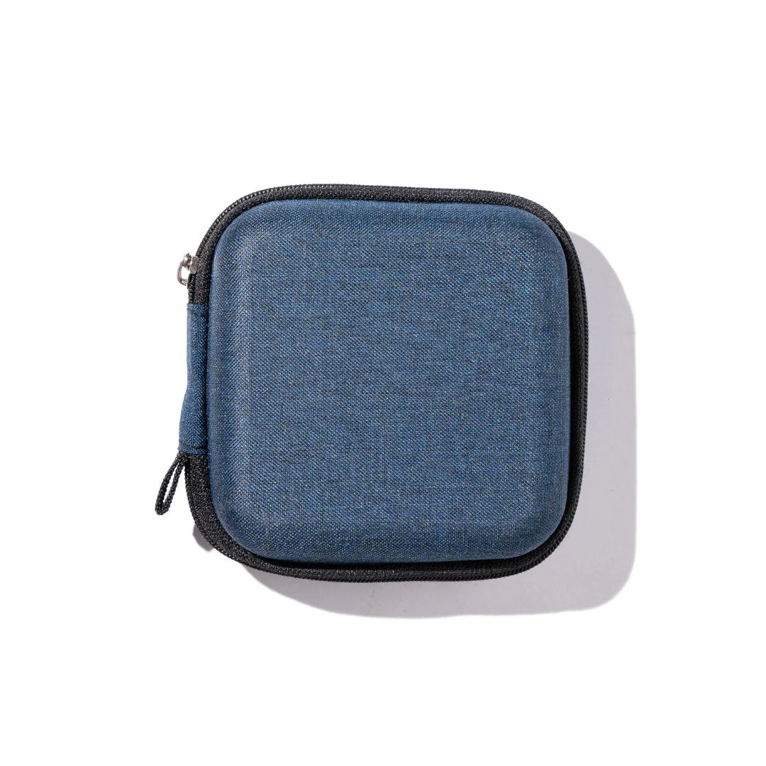 Set of 3 - Denim Multi Purpose Tech Organizer for Charger/Earphone/Pen Drives/Cables - Box Shape - Image 2