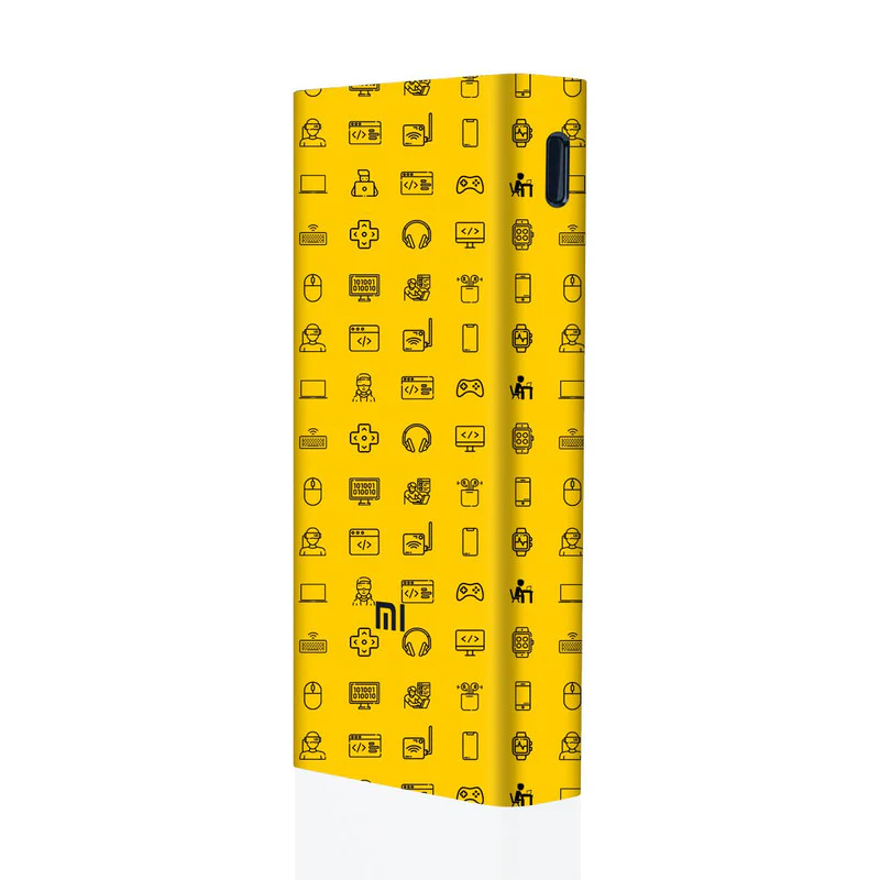Tech Icons Yellow Mi Powerbank Skins
