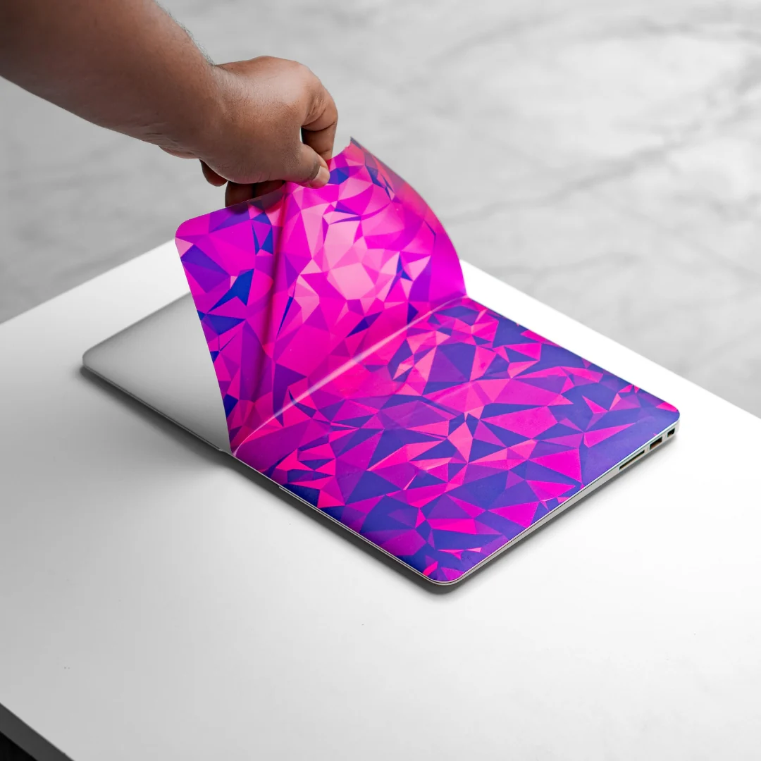 Transparent Purple Abstract Laptop Skin - Image 2