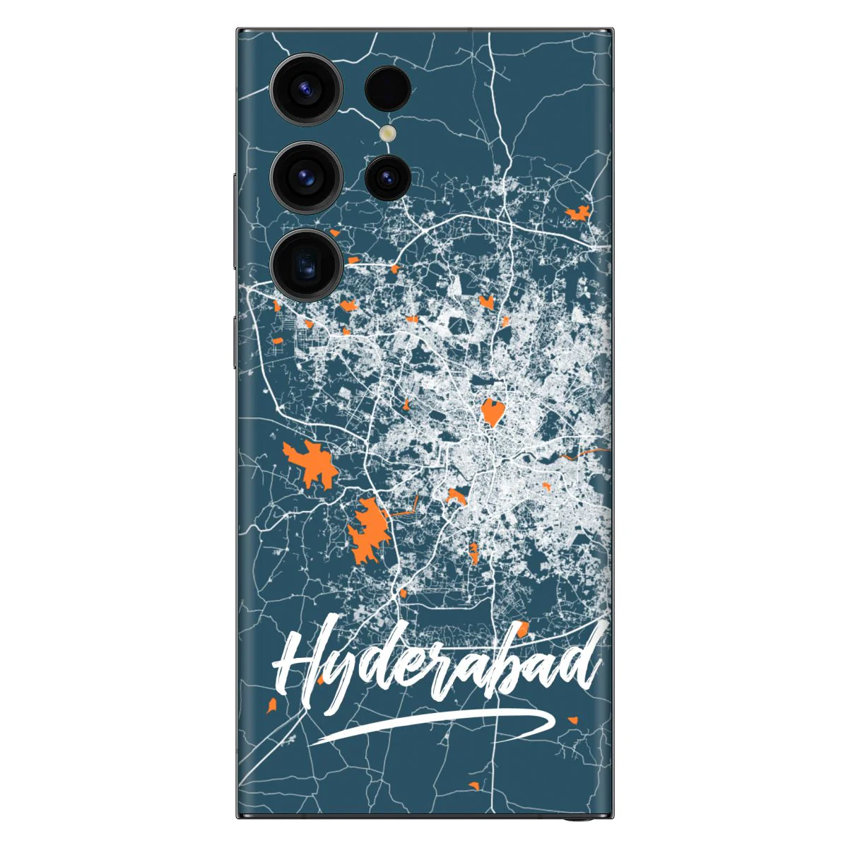 Travel Map Hyderabad Mobile Skin