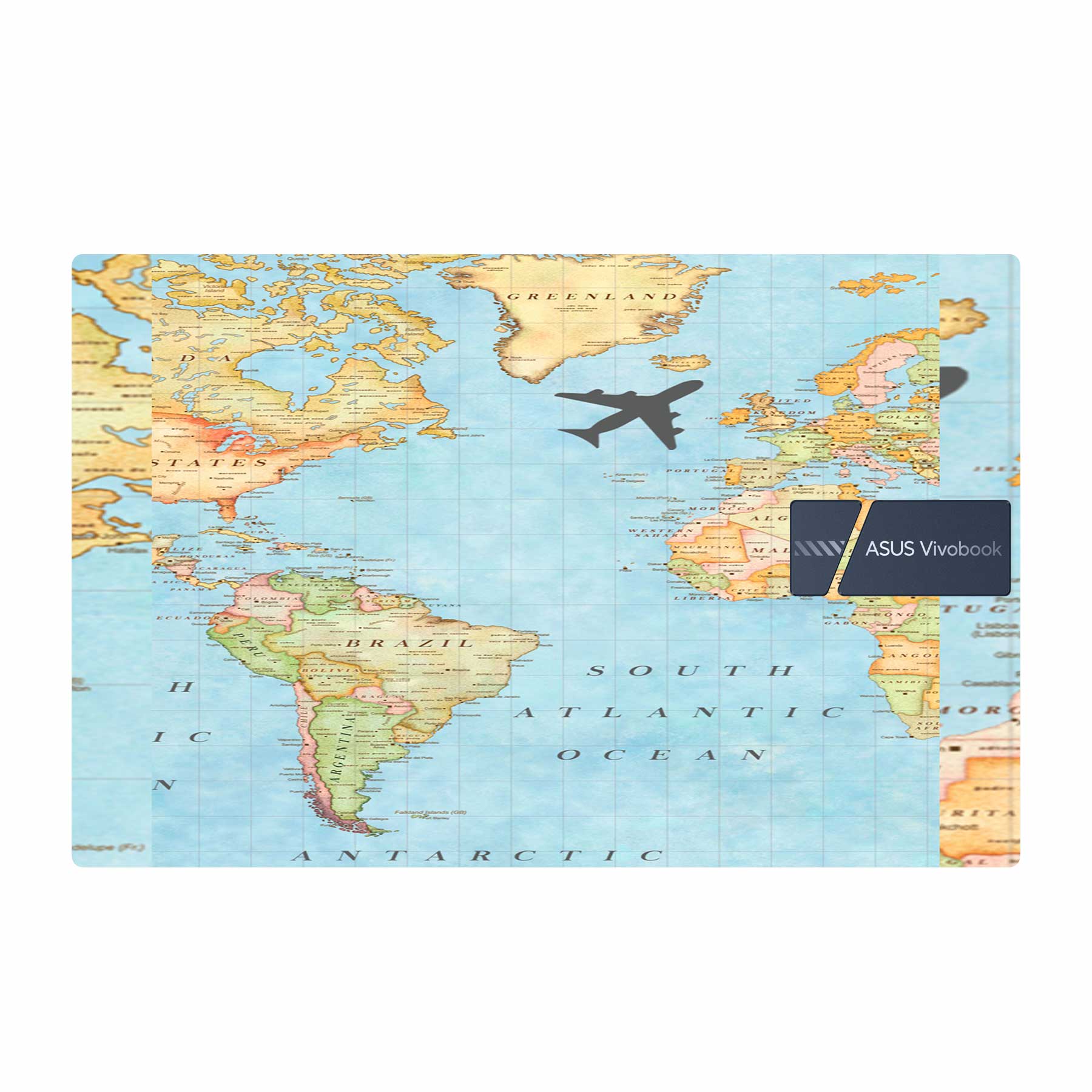 World Map Asus Vivobook Pro 15 M6500QC M6500QH Laptop Skin