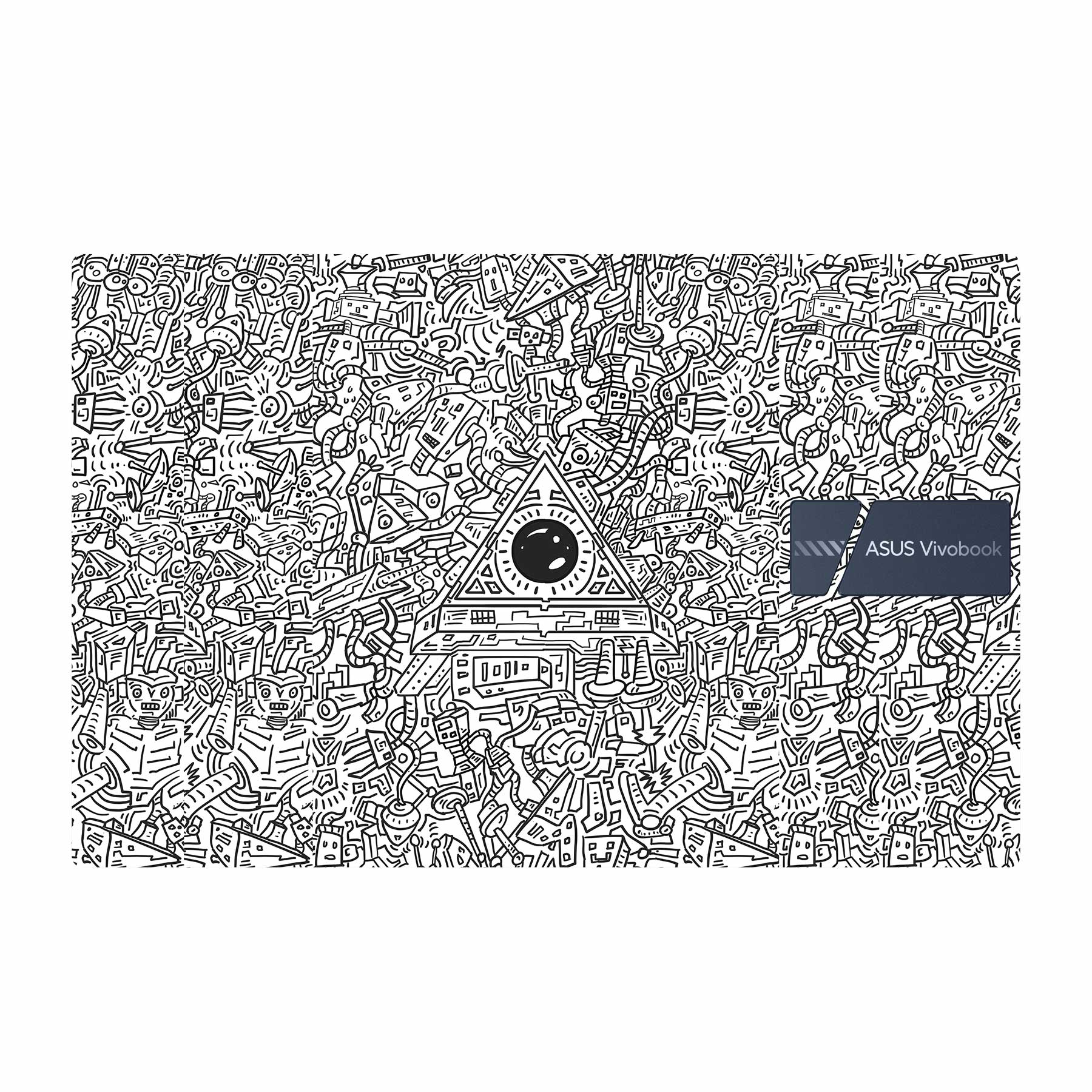 Robotic Doodle Laptop Asus Vivobook Pro 15 M6500QC M6500QH Laptop Skin