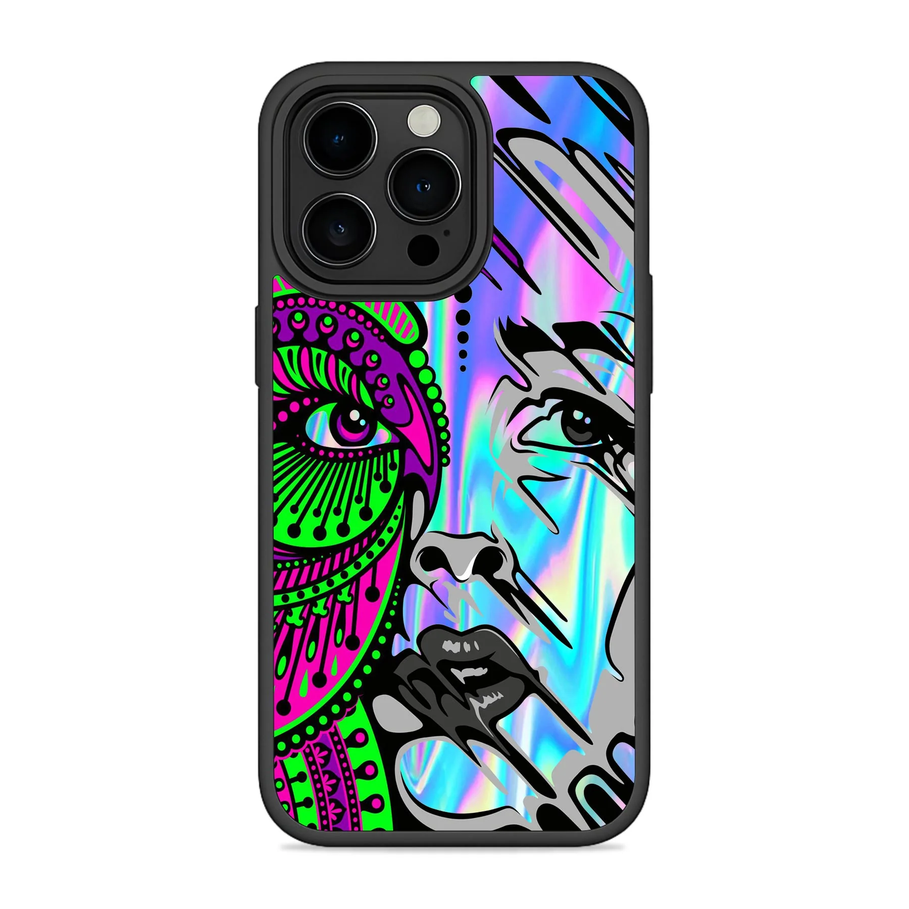 Trippy Shiny Holographic Mobile Bumper Cover