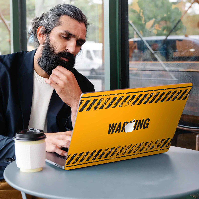 Macbook Warning Laptop Skin - Image 3