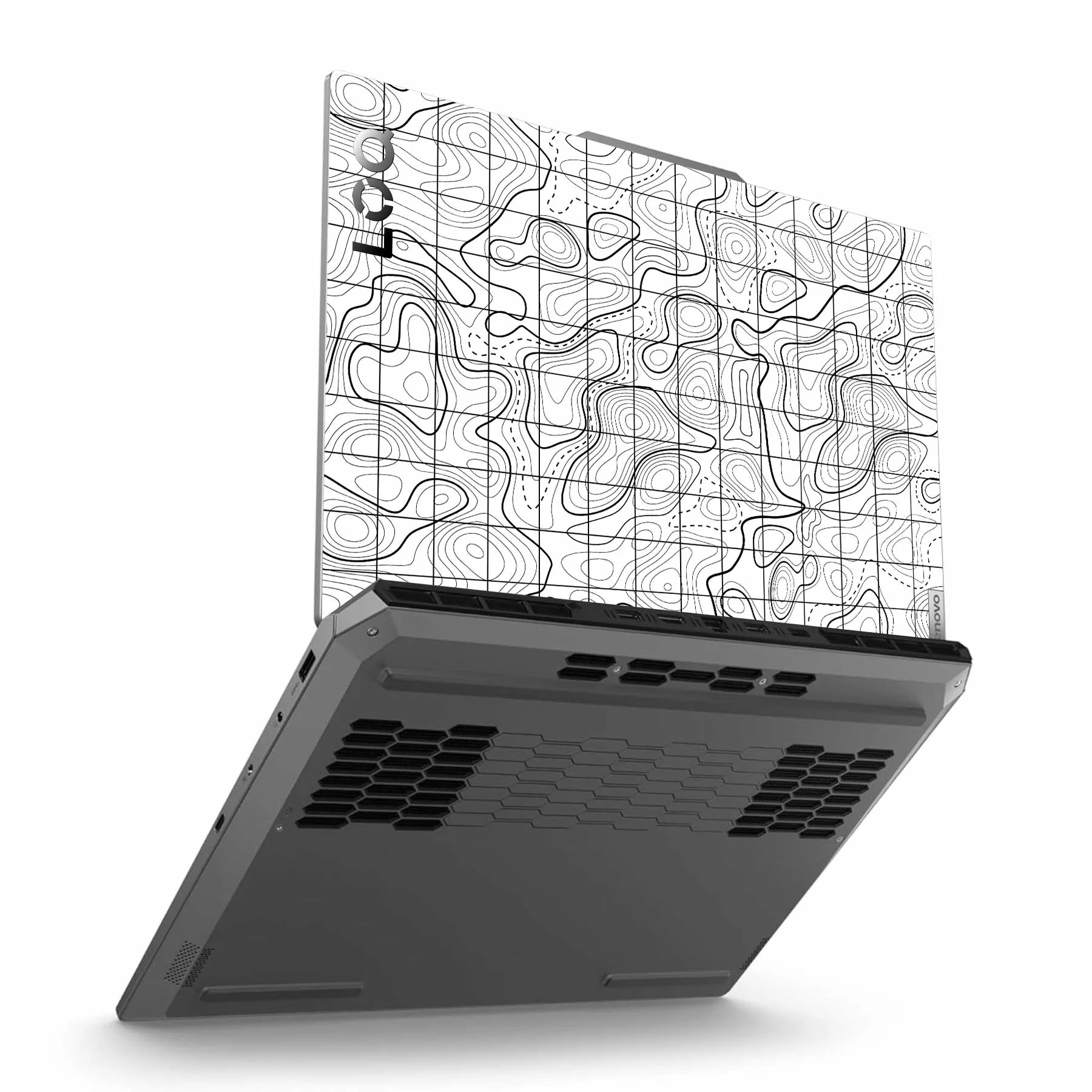 White Topography Exclusive Lenovo LOQ 2024 Laptop Skin
